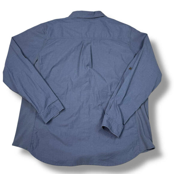 Carhartt Rugged Flex Button Up Shirt XXL Blue Long Sleeve Workwear Relaxed Fit - Picture 2 of 7